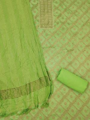 ethnic motifs woven design chanderi silk unstitched dress material 3