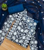 embroidered unstitched dress material