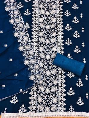 embroidered unstitched dress material 3