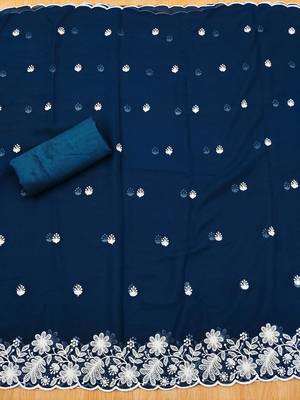 embroidered unstitched dress material 4