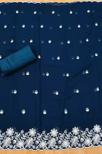embroidered unstitched dress material