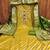 yellow banarasi jacquard with gota patti work unstitched dress material