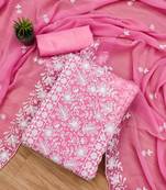 embroidered unstitched dress material