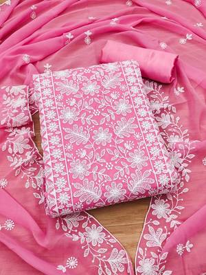embroidered unstitched dress material 2