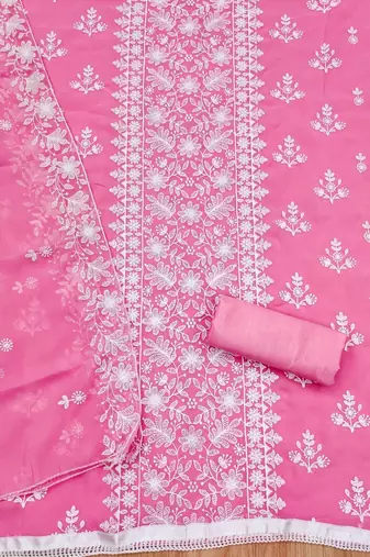 embroidered unstitched dress material