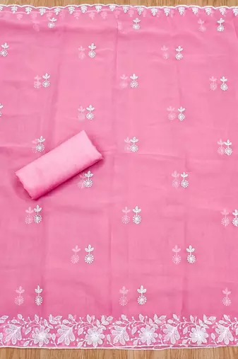 embroidered unstitched dress material