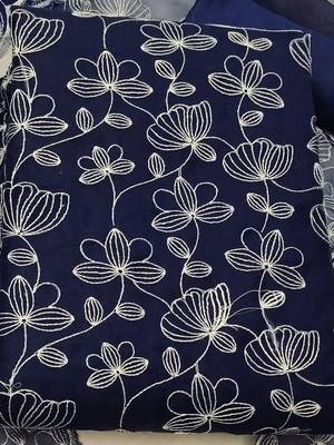 embroidered organza unstitched dress material 2
