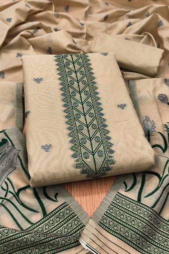 embroidered unstitched dress material
