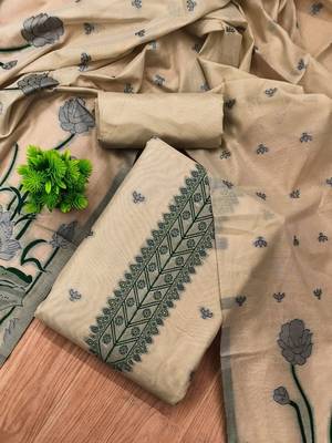 embroidered unstitched dress material 2