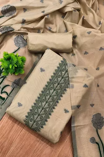 embroidered unstitched dress material
