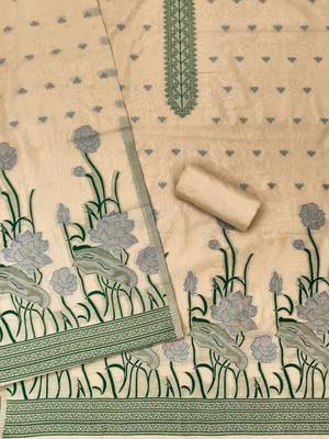 embroidered unstitched dress material 3