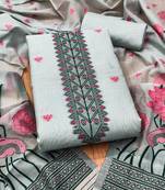embroidered unstitched dress material