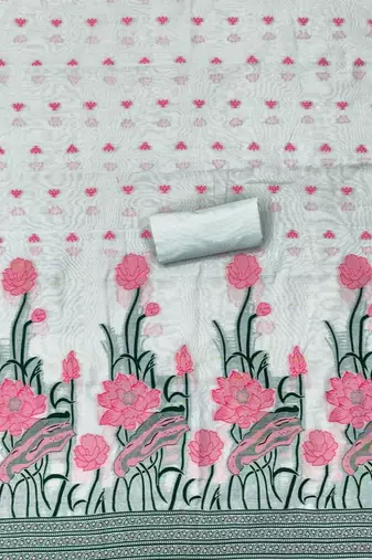 embroidered unstitched dress material