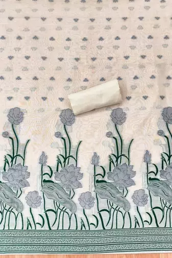 embroidered cotton unstitched dress material
