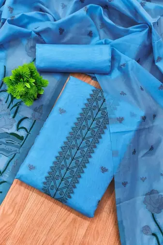 printed cotton unstitched dress material