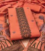 embroidered cotton unstitched dress material