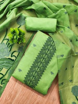 embroidered organza unstitched dress material 2