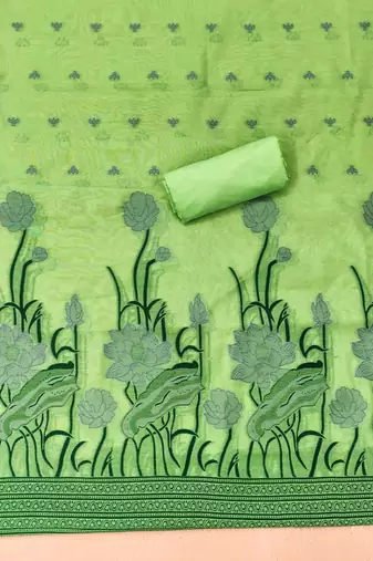 embroidered organza unstitched dress material