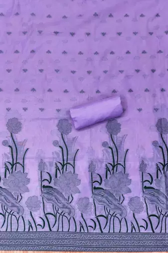 embroidered cotton unstitched dress material