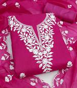 floral embroidered unstitched dress material