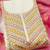 women pink & white embroidered & tassels cotton unstitched dress material