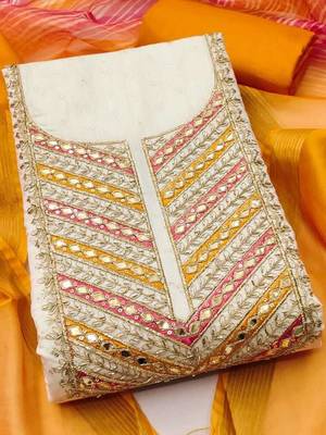 embroidered unstitched dress material 1