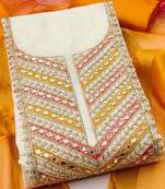embroidered unstitched dress material