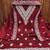women maroon chanderi cotton embroidered unstitched dress material with dupatta