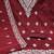 women maroon chanderi cotton embroidered unstitched dress material with dupatta