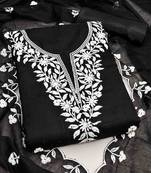 floral embroidered unstitched dress material