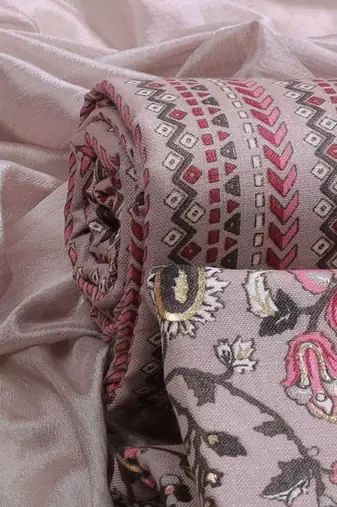 ethnic motif printed unstitched dress material