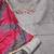 grey & red unstitched dress material