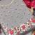 grey & red unstitched dress material