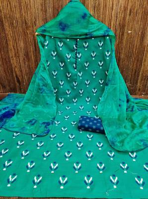 ethnic printed unstitched dress material 4