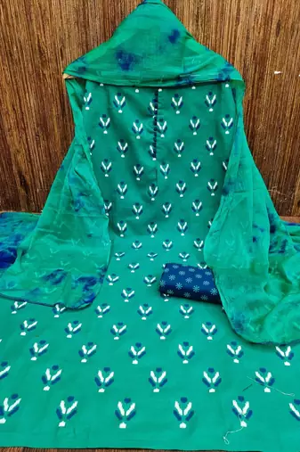 ethnic printed unstitched dress material