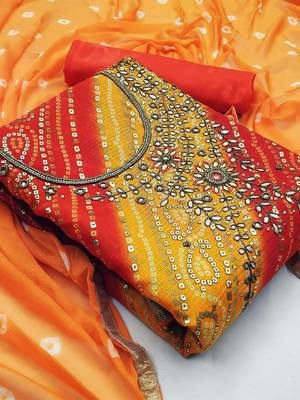 embroidered unstitched dress material 1