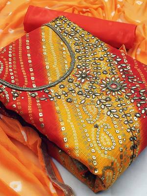 embroidered unstitched dress material 2