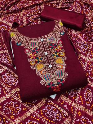 ethnic motifs printed unstitched dress material 1