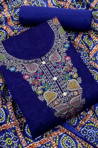 woven design ethnic motifs unstitched dress material