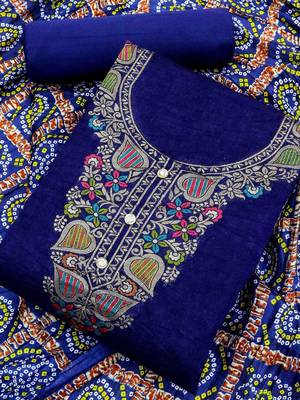 woven design ethnic motifs unstitched dress material 2