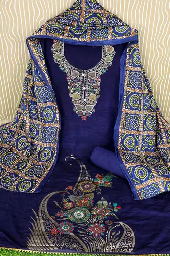 woven design ethnic motifs unstitched dress material