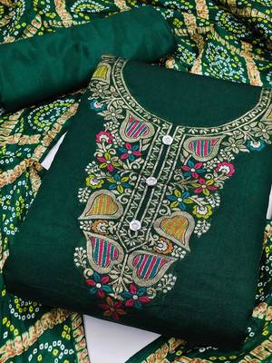ethnic motifs printed unstitched dress material 1