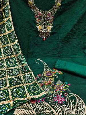 ethnic motifs printed unstitched dress material 3