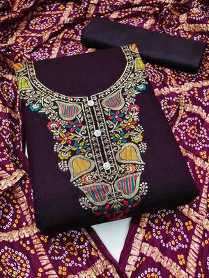 ethnic motifs printed unstitched dress material 2