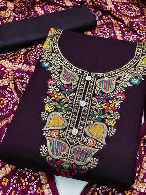 ethnic motifs printed unstitched dress material 3