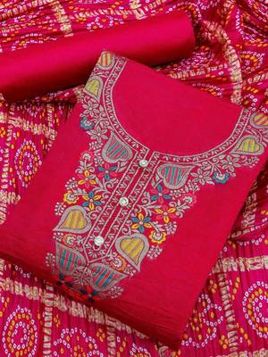 woven design ethnic motifs unstitched dress material 2