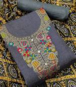 ethnic motifs printed unstitched dress material