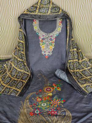 ethnic motifs printed unstitched dress material 3