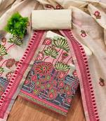 printed cotton unstitched dress material