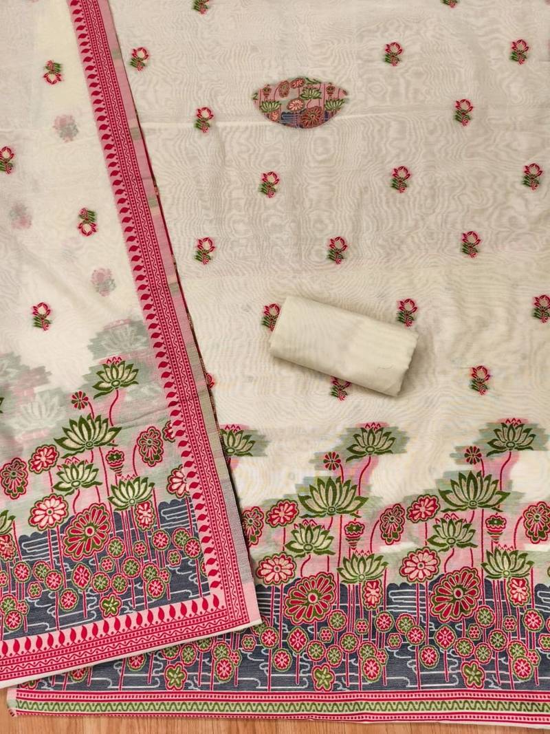 printed cotton unstitched dress material